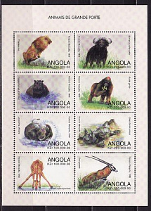 Ангола, 1998, Фауна, Львы, лист